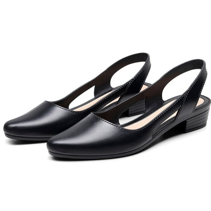 Fashion New Sandals Women's Shallow Mouth Mid-Low Heel Flats 2025 Korean Style Plastic Breathable Outer Wear Casual Jelly Sandals