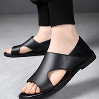 Summer New Men's Sandals Non-slip Soft-soled Sandals Soft Surface Breathable Wear-resistant Casual Soft-soled Beach Sandals for Men