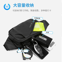 New Men's Multifunctional Waist Bag Water-repellent Casual Sports Chest Bag Outdoor Cycling Bag Fashionable Brand Crossbody Bag