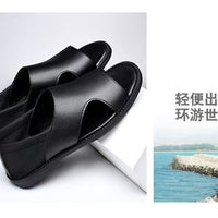 Summer New Men's Sandals Non-slip Soft-soled Sandals Soft Surface Breathable Wear-resistant Casual Soft-soled Beach Sandals for Men