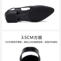 Fashion New Sandals Women's Shallow Mouth Mid-Low Heel Flats 2025 Korean Style Plastic Breathable Outer Wear Casual Jelly Sandals