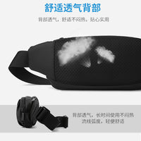 New Men's Multifunctional Waist Bag Water-repellent Casual Sports Chest Bag Outdoor Cycling Bag Fashionable Brand Crossbody Bag