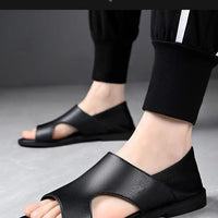 Summer New Men's Sandals Non-slip Soft-soled Sandals Soft Surface Breathable Wear-resistant Casual Soft-soled Beach Sandals for Men
