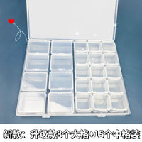 Jewelry Box Jewelry Storage Box Anti-oxidation Box Earrings Card Transparent Multi-compartment Portable Multifunctional Storage Box