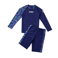Children's Swimwear for Boys, Two-Piece Swim Trunks for Older Boys, 2026 New Model, Professional Sun-Protective Swimsuit, Hot Spring Set