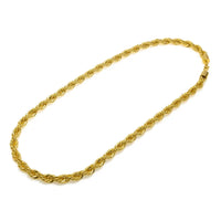 Men's hip-hop gold-plated European and American necklace fashion high sense 1cm thick twist necklace twisted rope chain a generation of hair