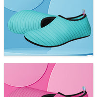 Striped beach shoes snowflake shoes socks beach socks diving snorkeling shoes indoor fitness shoes solid color yoga shoes