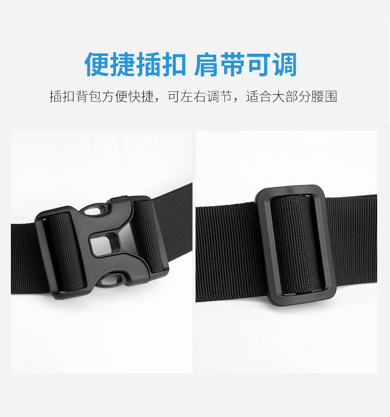 New Men's Multifunctional Waist Bag Water-repellent Casual Sports Chest Bag Outdoor Cycling Bag Fashionable Brand Crossbody Bag