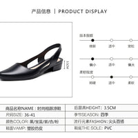 Fashion New Sandals Women's Shallow Mouth Mid-Low Heel Flats 2025 Korean Style Plastic Breathable Outer Wear Casual Jelly Sandals