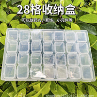 Jewelry Box Jewelry Storage Box Anti-oxidation Box Earrings Card Transparent Multi-compartment Portable Multifunctional Storage Box