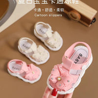 Girls' Sandals 2023 Summer New Children's Non-slip Soft Sole Infant Little Girl Baby Princess Beach Shoes