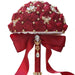 Eternal Rose Bridal Bouquet in Dark Red - MANDOTOS INTERNATIONAL