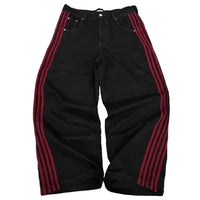 Y2K Baggy Jeans High Quality Embroidered Striped Harajuku Sweatpants Men Women Hip Hop Streetwear Casual Mopping Wide Leg Denim MANDOTOS