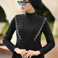 Floral Burkini Woman Femmes Swimsuit - Modest Swimwear for Middle-Aged Women - MANDOTOS INTERNATIONAL