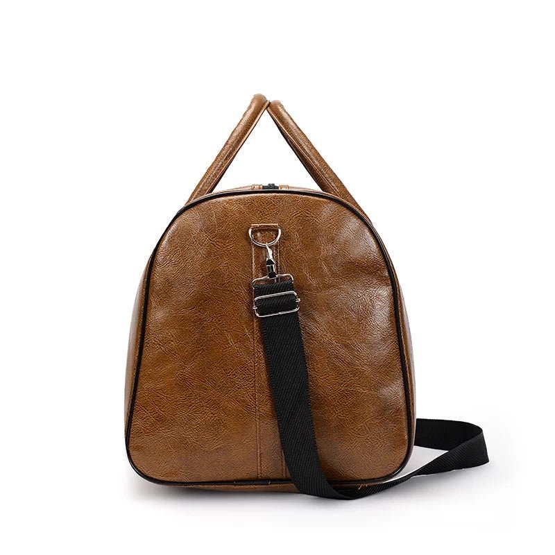 Travel Bag For Men Pu Leather Shoulder Bag Big Capacity Tote Bags For Women Fashion New Duffle Crossbody Bag Sports Pack luggage MANDOTOS