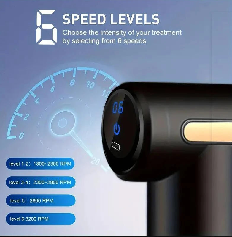 Mini Muscle Massage Gun Protable Body Massager Deep Handheld Percussion Massager For Body Back And Neck Leg - MANDOTOS
