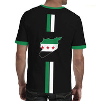 Syrian Flag Map Print Football T-Shirt - Men's & Kid's Summer Tops - MANDOTOS INTERNATIONAL