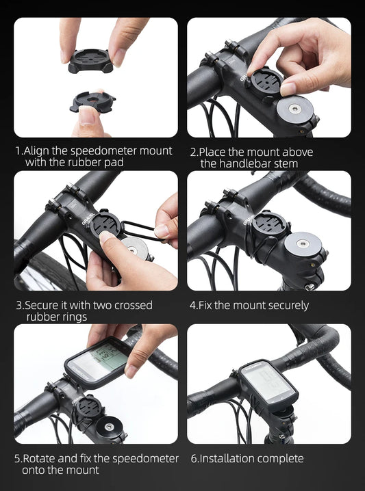 ROCKBROS Bicycle Computer GPS 5.0 ANT Bluetooth Waterproof Wireless Cyclocomputer Speedometer Bike Stopwatch Bike Accessories - MANDOTOS
