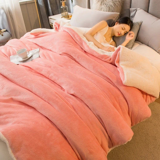 Cozy Luxe Wool Throw Blanket - Dual-Sided Warmth for Winter - MANDOTOS