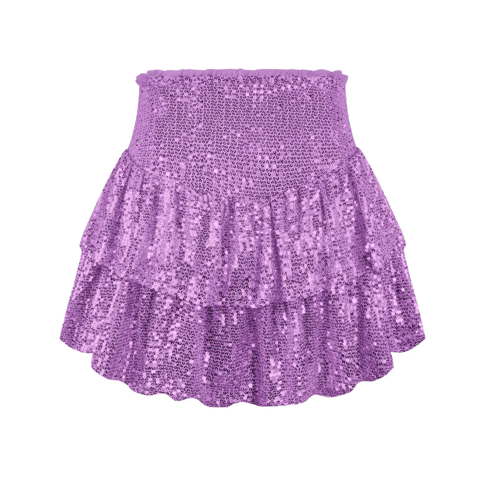 2024 African Party Evening Clothes for Women Spring Summer Sexy High Waist Sequin Mini Pleated Skirts Dashiki Africa Clothing
