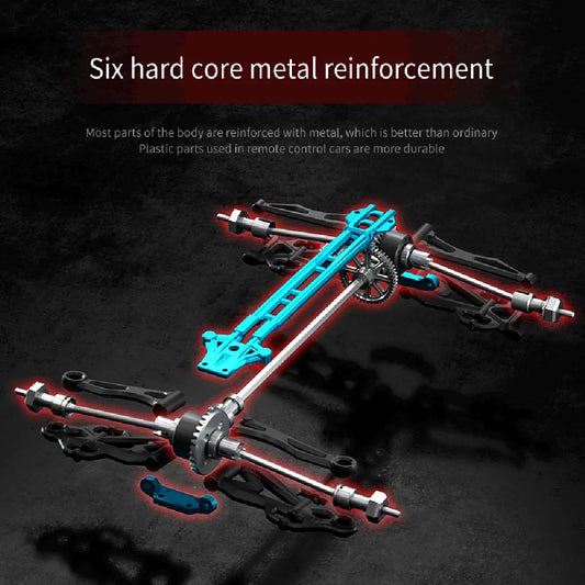 Teeggi 16101 /16102 PRO 1:16 High Speed RC Car With LED Light Drift 70KM/H 4WD RC Off-Road Car Monster Truck Toy For Kid Gifts - MANDOTOS