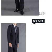 Casual Two-Piece Suit for Men Business Professional Youthful Style Cotton Spring Summer Autumn Wear Double-Cuffed Office Appr...