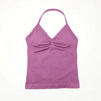 NCLAGEN Impact Longline Strappy Top Sports Yoga Vest Women's Fitness Tank Top Gym Beautiful Open Back Bra Running Workout Halter NCLAGEN Official Store