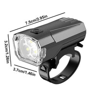 LED Bicycle Front Light Super Bright Bicycle Light Waterproof Bike Flashlight 3 Level Dimmable Bike Safety Lamp for Night Riding