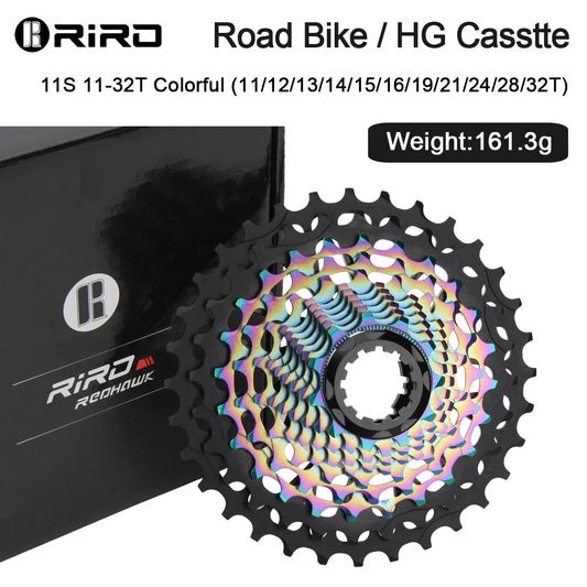 RIRO Road Bike Ultra-light Freewheel 11/12S-28-34T Bicycle CNC Vacuum Plating HG Cassette Hollow Flywheel 11/12V Speed  Sprocket