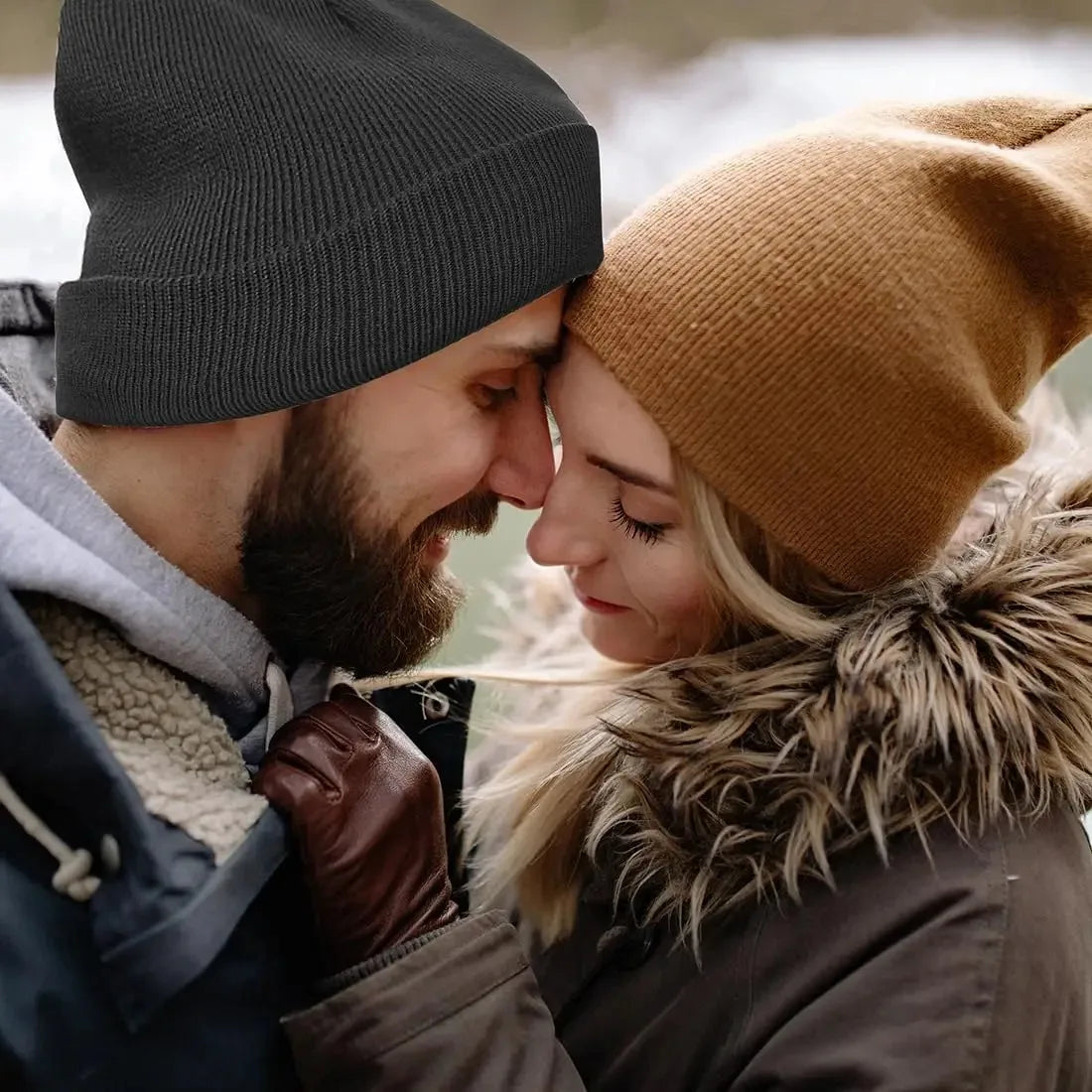 Unisex Satin Lined Beanie Hat For Women Winter Silk Lining Slouchy Warm Cuffed Skullies 2Layer Hair Cover Sleep Cap