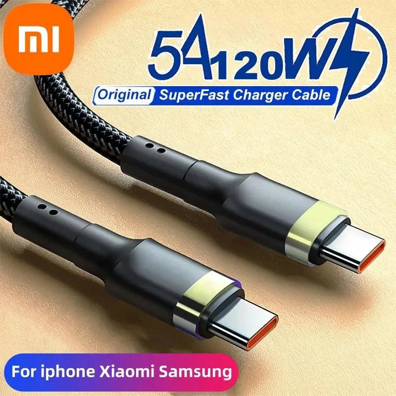 Xiaomi 120W Fast Charger PD Quick Charging High Quality USB C TO USB Type C Cable For iPhone 15 Plus Pro Max Samsung S24 - MANDOTOS