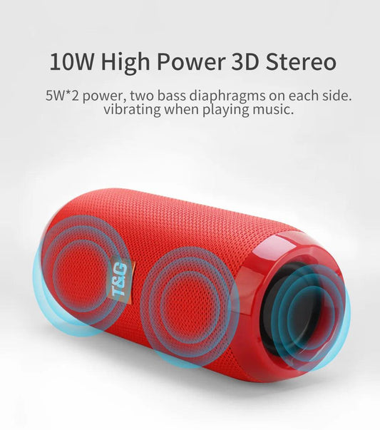 Bluetooth Speaker T&G TG117 Portable TWS Sound Box Waterproof Loudspeaker Outdoor Stereo Surround Speakers Support TF FM Radio - MANDOTOS