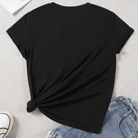 Summer European and American New Printed Round Neck Short Sleeved T-shirt Top  Women Clothing T Shirt Women Kawaii Clothes