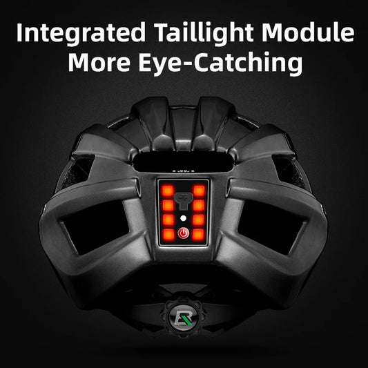ROCKBROS Bicycle Light Helmet MTB Road USB Warning Rear Light Cycling Helmet EPS PC Intergrally-molded Safety Bike Helmet - MANDOTOS