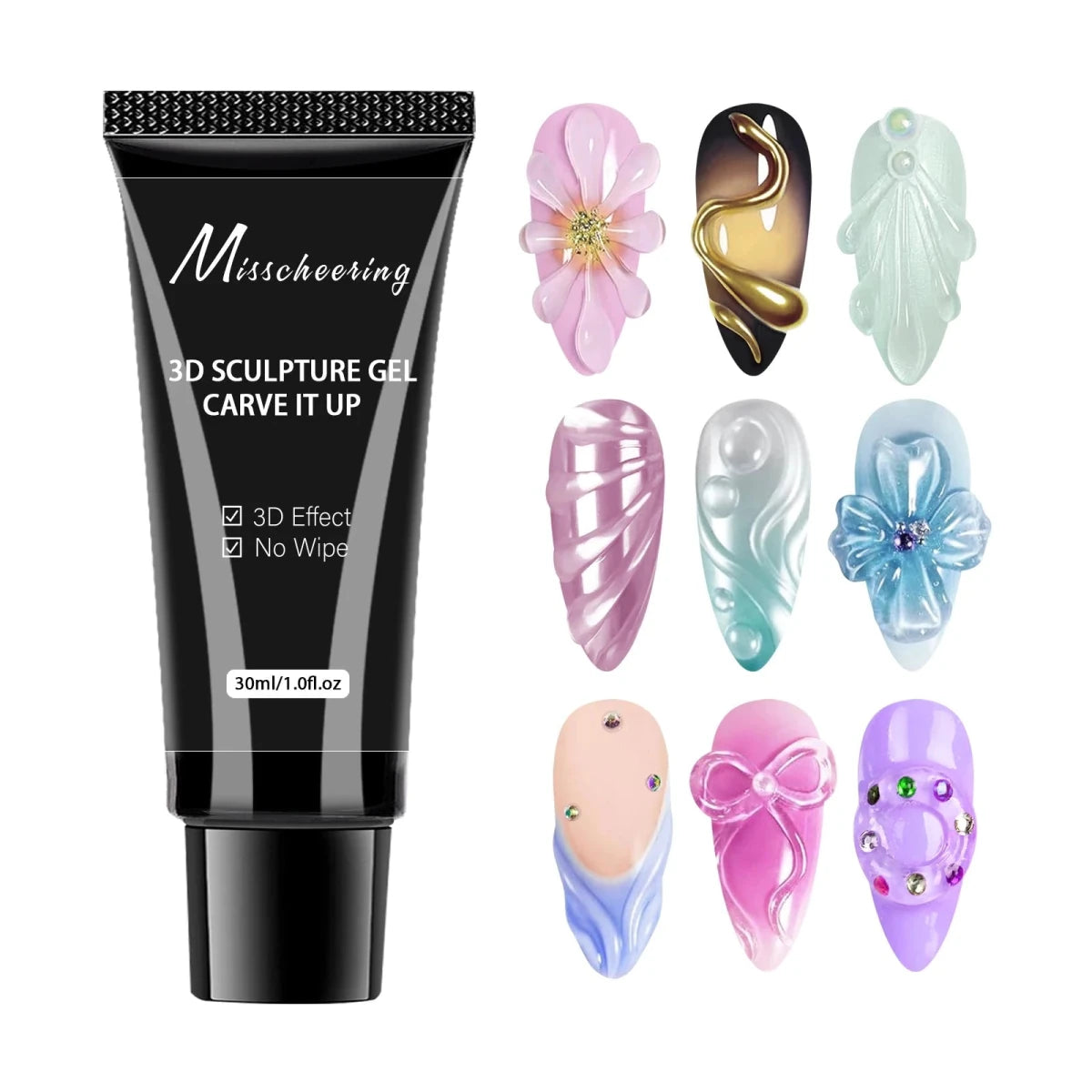 Mandotos 30g Nail Rhinestone Glue Gel For 3D Nail Charms Misscheering Official Store
