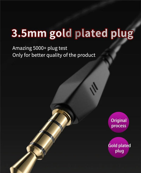 Original QKZ AK6 Copper Driver HiFi Wired Earphones 3.5MM Race Sport Headphones Bass Stereo Headset Music Earbuds In Ear With Microphone - MANDOTOS