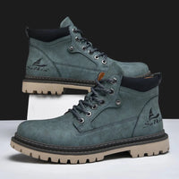 Handmade Men Boots Ankle Winter Leather Shoes Autumn Outdoor Hiking Boots Sneakers Hombres Botas High Top Footwear Anti Slip MANDOTOS