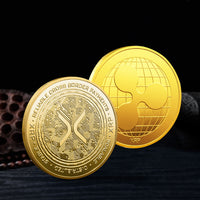Bitcoin BTC ETH ADA XLM SHIB DOGE XRP SOL DOT LINK LTC UNI Coin Physical Metal Crypto Currency Coin Collection with Plastic Case