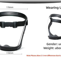 Protective Anti-Fog Face Shield Welding Mask Dust-proof Anti-splash Transparent Helmet Comfortable Protects Eyes Mask Cover