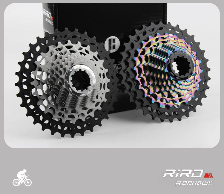 RIRO Road Bike Ultra-light Freewheel 11/12S-28-34T Bicycle CNC Vacuum Plating HG Cassette Hollow Flywheel 11/12V Speed  Sprocket