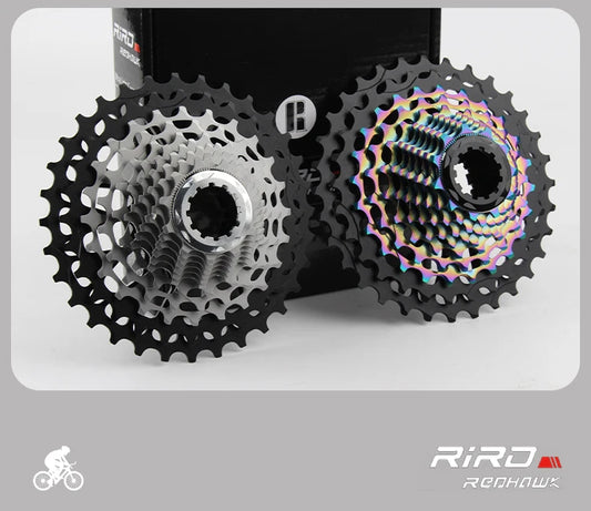 RIRO Road Bike Ultra-light Freewheel 11/12S-28-34T Bicycle CNC Vacuum Plating HG Cassette Hollow Flywheel 11/12V Speed  Sprocket