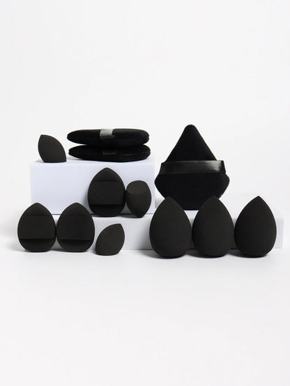 12 Piece All Purpose Makeup Sponge Set with Loose Powder Puffs Mini Air Cushion Puffs Beauty Eggs and Mini Beauty Sponges - MANDOTOS