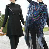 Floral Burkini Woman Femmes Swimsuit - Modest Swimwear for Middle-Aged Women - MANDOTOS INTERNATIONAL