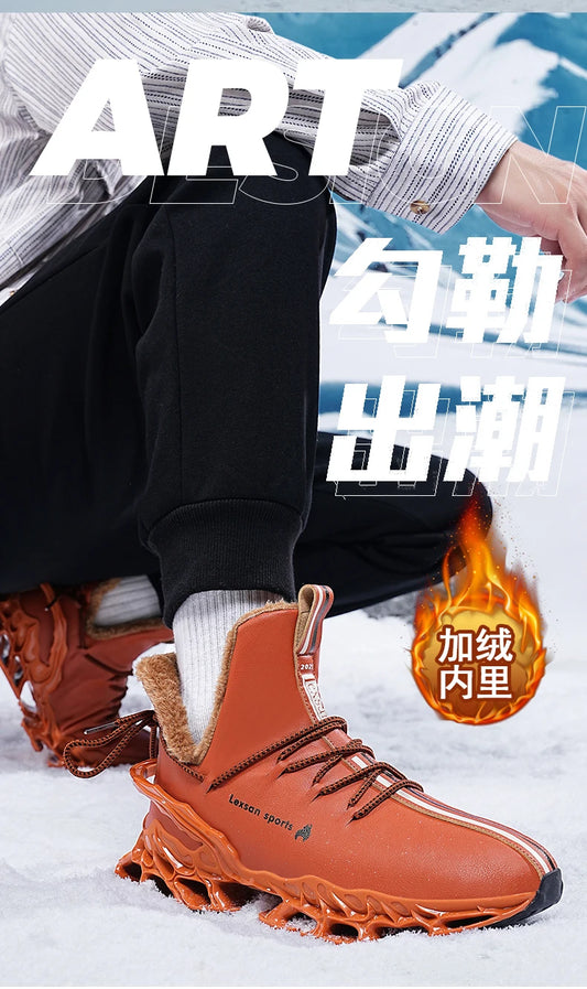 men boots 2024 New Winter Slippers Warm Men Shoes Waterproof Non-Slip Plush Sneakers Male tenis shoes Boots Men Sneakers Winter