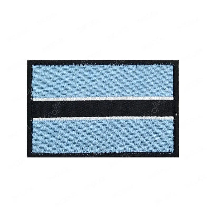 Embroidery Patches African Morocco Nigeria Algeria Seychelles Botswana Gabonese Libya Mauritania Djibouti Namibia Flags Badges