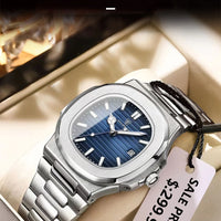 POEDAGAR Top Luxury Brand Man Watch Sports Waterproof Luminous Date Men Wristwatch Square Dial Quartz Men's Watches High Quality - MANDOTOS