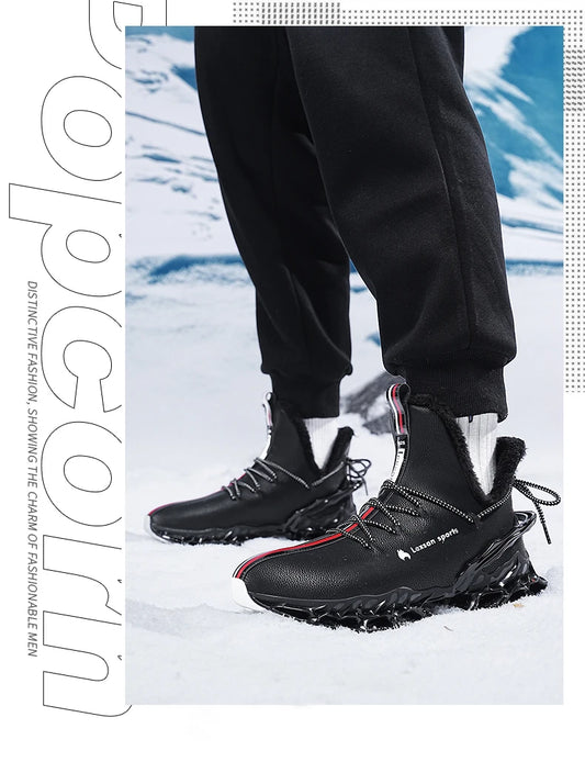 men boots 2024 New Winter Slippers Warm Men Shoes Waterproof Non-Slip Plush Sneakers Male tenis shoes Boots Men Sneakers Winter