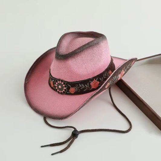 2026 Embroidery Horse Accessories Straw Cowboy Hat for Women Men – Western Sun Hat for Country Concert Rodeo and Cowgirl Hat