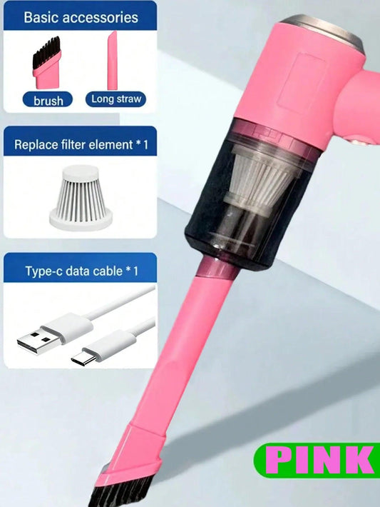 3 In 1 Integrated Suction And Blowing Vacuum Cleaner USB Charging Small Car Household Vacuum Cleaner - MANDOTOS