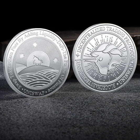 Bitcoin BTC ETH ADA XLM SHIB DOGE XRP SOL DOT LINK LTC UNI Coin Physical Metal Crypto Currency Coin Collection with Plastic Case